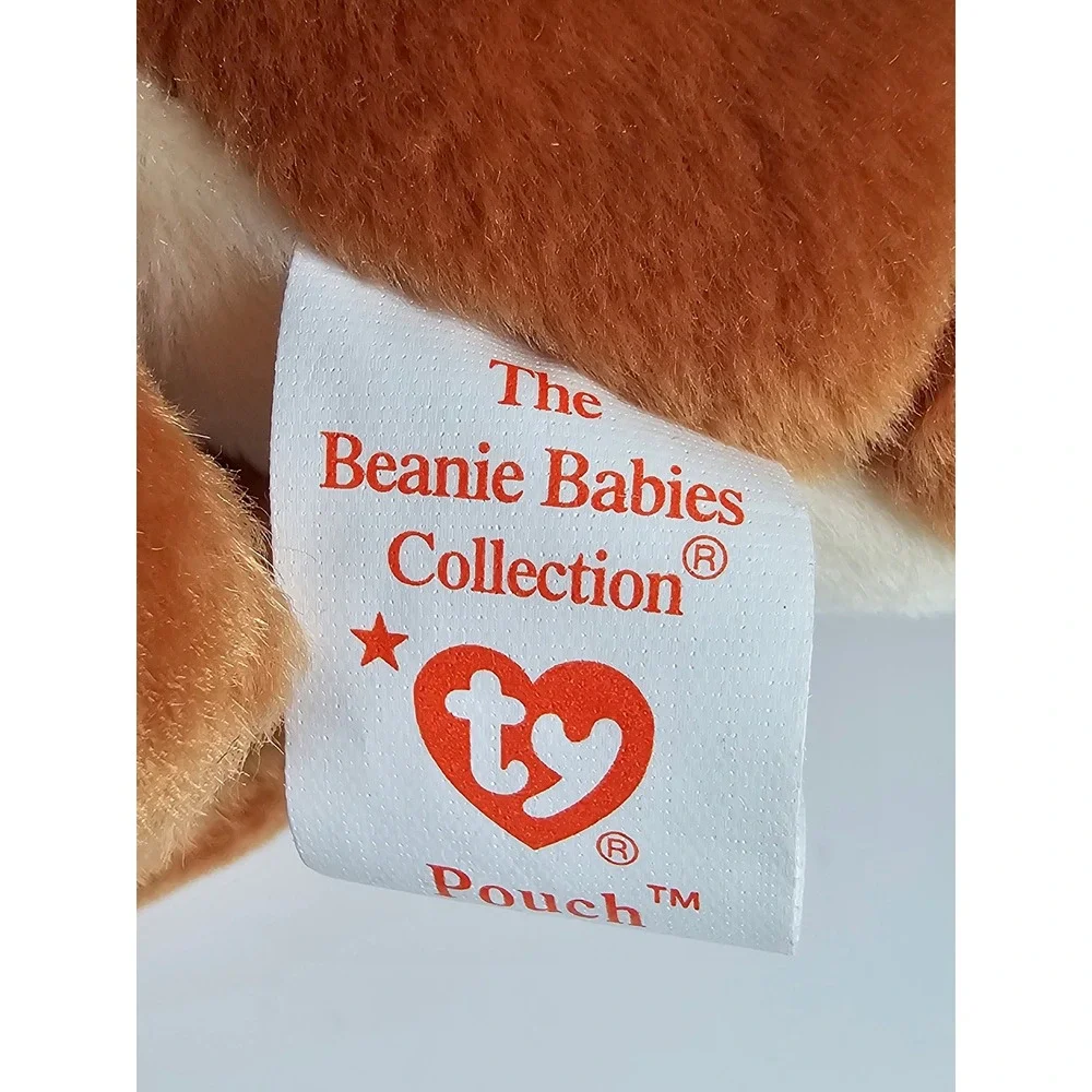 Ty Beanie Baby Pouch the Kangaroo 1996 Vintage Plush with Joey and Tags
